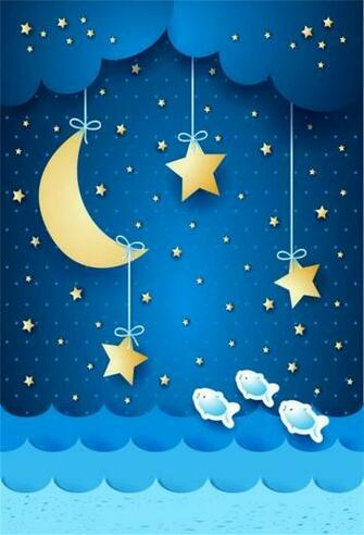 Lfeey Twinkle Little Star Backdrop Wallpaper Night