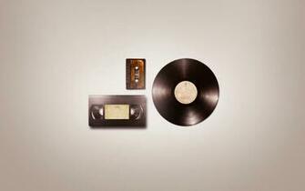 Minimalism Audio Vhs Record Video Cassettes Wallpaper