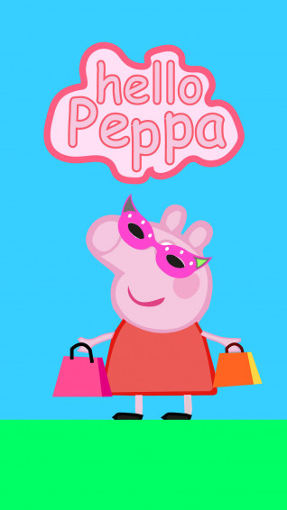 Peppa Pig iPhone Sunglasses Shopping Bags Wallpaper