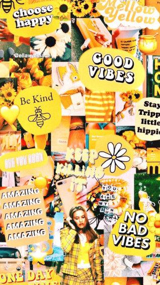 Yellow Collage Aesthetic Wallpaper