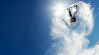 Pin Snowboarding 7wallpaper Fa Snowboard Sky Sun HD