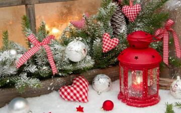 Winter Christmas Spirit Candle Burning Widescreen