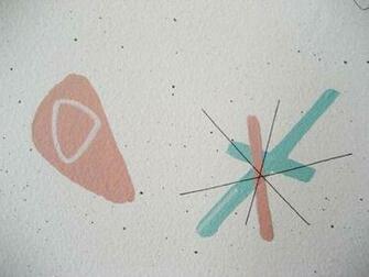 Atomic Painted Wallpaper To Perk Up Her Vintage Bathroom Retro