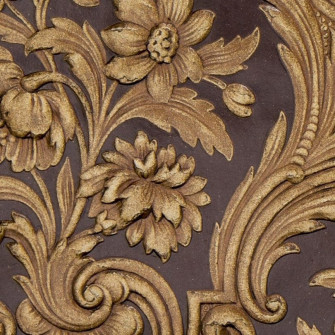 Deeply Embossed Rococo Floral Antique Wallpaper Bolling Company