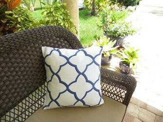 Moroccan Quatrefoil Fabric Navy