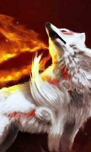 Bigger Fire Wolf Live Wallpaper For Android Screenshot