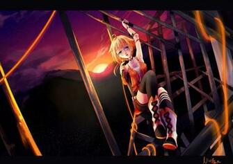 Bluefly Shi Vocaloid One Cevio Black Border Dusk Asymmetrical