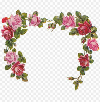 Wings Of Whimsy Floral Frame Transparent Background Png Image