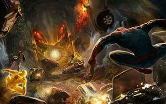 Fond D Cran Explosions Superheroes Artwork Marvel Comics Peter