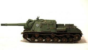 Picture Self Propelled Gun Isu Toys White Background Army