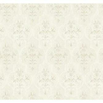 Fresco Golden Yellow And Pearl Beige Moroccan Damask Wallpaper