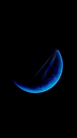 Wallpaper Moon Light Blue Black