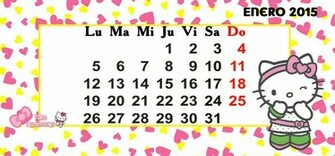 Calendarios De Hello Kitty Mensuales Todo