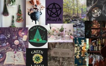 Laptop Green Witch Wallpaper Witchy