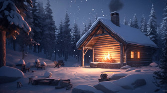 Snow Falling Wallpaper
