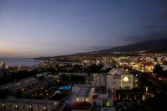 Spain Tenerife Night Panorama Buildings Stock Photos