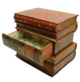 1940s Trompe L Oeil Stack Of Books Side Table
