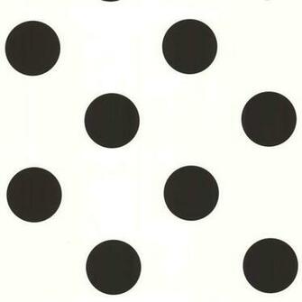 Black White Kw7677 Large Polka Dot Wallpaper Baby Nursery Kids