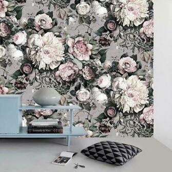 Dark Floral Ii Gray Fresco