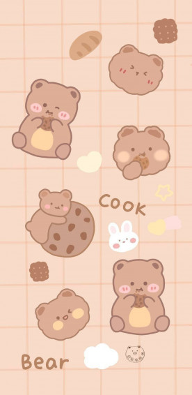 Cookie iPhone Brown Bears Wallpaper