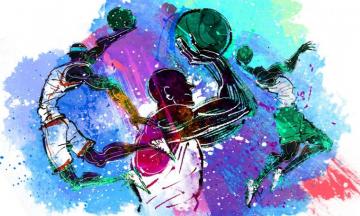 Basketball Wallpaper Mural Marmalade Art
