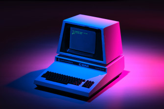 Retrowave Computer 5k Wallpaper