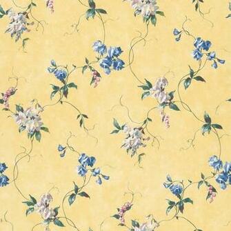 As Accent Zoomed Waverly Floral Trail Wallpaper