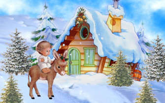 Little Christmas Angel Wallpaper