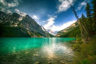 Wallpaper Serene Lake Louise Alberta Canada Desktop