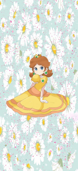 Nintendo Princess Daisy Yellow Aesthetic Phone Wallpaper