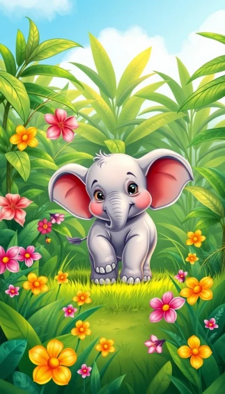 Baby Elephant Phone Wallpaper