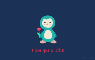 Cute Penguin Love Wallpaper From