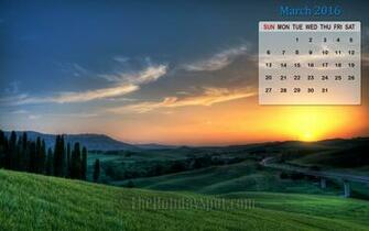 March Calendar Wallpaper With Natural Beauty