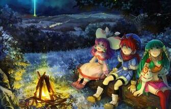 Wallpaper Forest Night The Game Fire