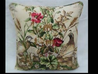 Scalamandre Pillow Cover In Quail Scene Edwin S Covey Sisal