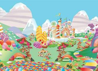 Background Colorful Candy Land Vector Background