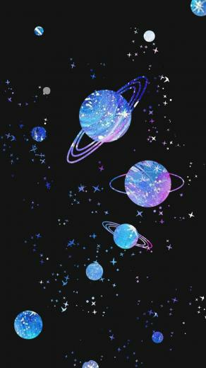 Dark iPhone Wallpaper In Galaxy Planets