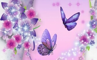Purple Butterfly Background Wallpaper