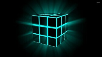 Neon Cube Wallpaper 3d