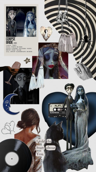 Corpse Bride Vintage Music Aesthetic Moodboard