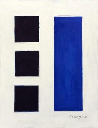No Significance Blue Squares White Background By Fabio