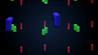 Seamless Animated Background Of Pieces Inspired In Tetris Arcade