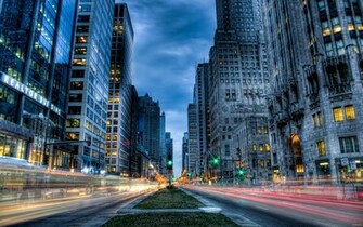 Chicago Street Road HD Desktop Wallpaper
