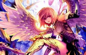 Wallpaper Girl Weapons Wings Sword Anime Art Tachikawa
