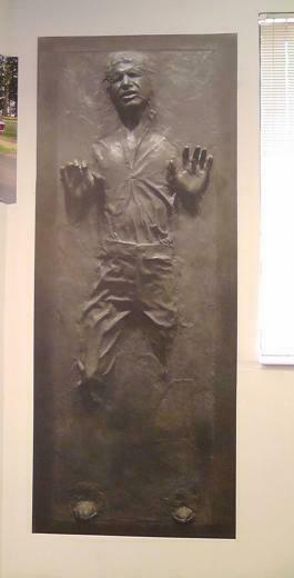 Lifesize Star Wars Han Solo Frozen In Carbonite Wall Door Decal