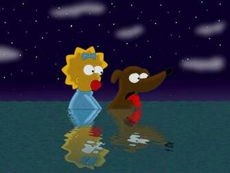 Maggie And Santa S Little Helper Simpson Wallpaper