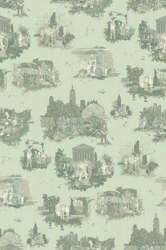 New York Toile Wallpaper