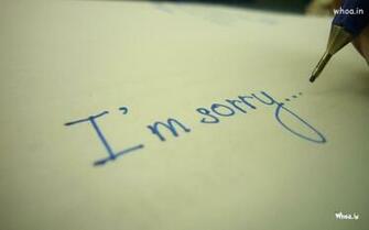 Write In Paper HD Wiescreen Wallpaper Sad Sorry