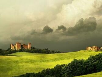 Wallpaper Old Castle Under Thunderclouds In Tuscany Italy Photos
