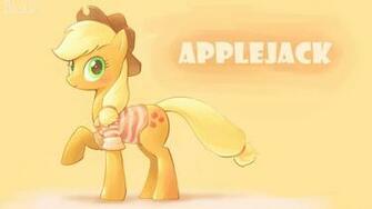 My Little Pony Ponies Applejack Yellow Background